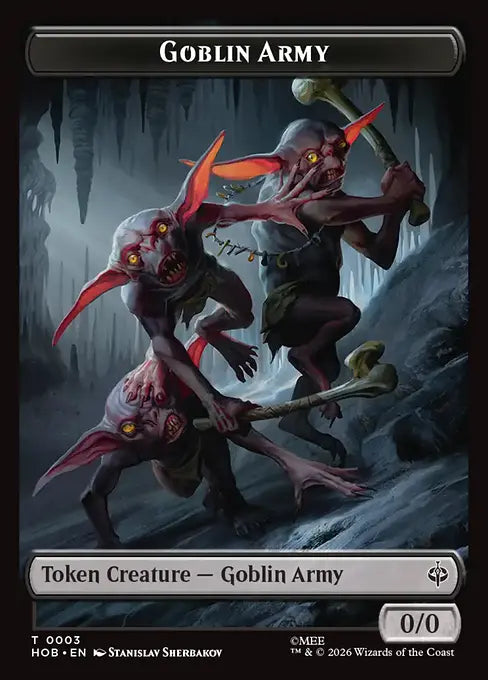 Goblin Army (0003) // Wolf (0009) Double-Sided Token - Foil