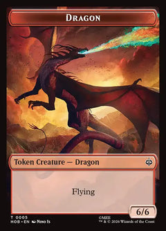 Dragon (0005) // Stone Boulder (0011) Double-Sided Token (THOB)