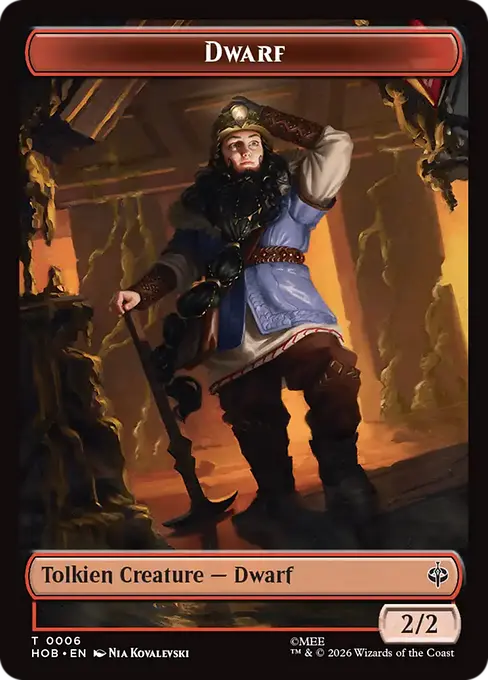 Dwarf (0006) // Human Soldier (0002) Double-Sided Token - Foil