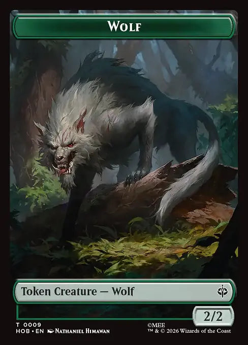 Goblin Army (0003) // Wolf (0009) Double-Sided Token - Foil