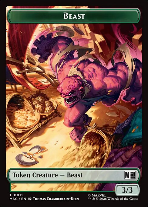 Beast (0011) // Rhino (0013) Double-Sided Token