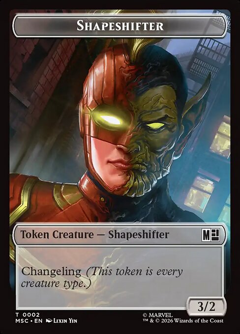 Ape Villain (0010) // Shapeshifter (0002) Double-Sided Token (TMSC) - Foil