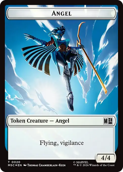 Angel (0020) // Vibranium (0031) Double-Sided Token (TMSC) - Surge Foil