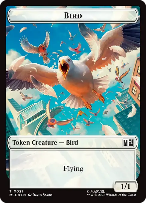 Bird (0021) // Treasure (0027) Double-Side Token (TMSC) - Surge Foil