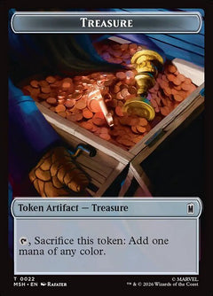 Treasure (0022) // Villain (0009) Double-Sided Token (TMSH) - Foil
