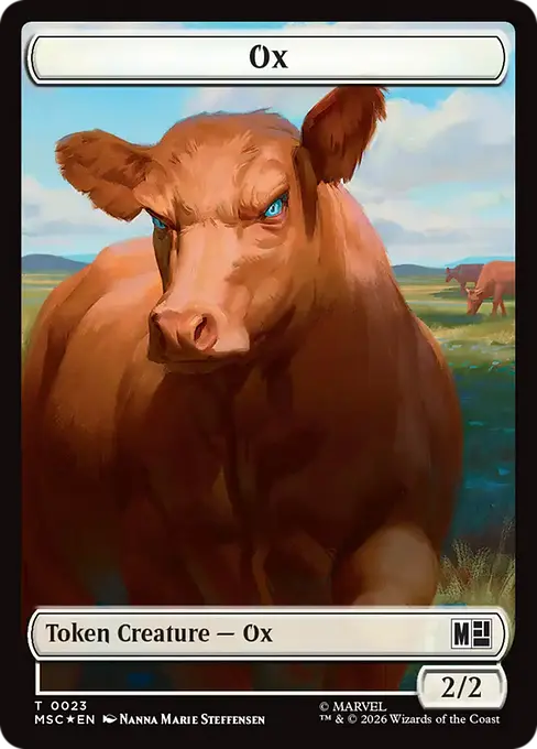 Construct (0030) // Ox (0023) Double-Sided Token (TMSC) - Surge Foil