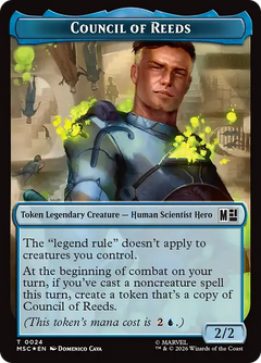 Council of Reeds (0024) // Merfolk (0024) Double-Sided Token (TMSC) - Surge Foil