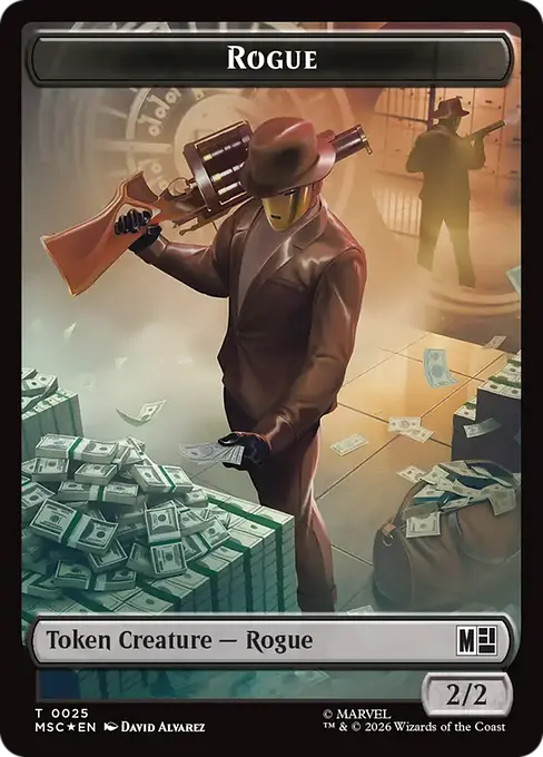 Rogue (0025) // Treasure (0027) Double-Sided Token (TMSC) - Surge Foil