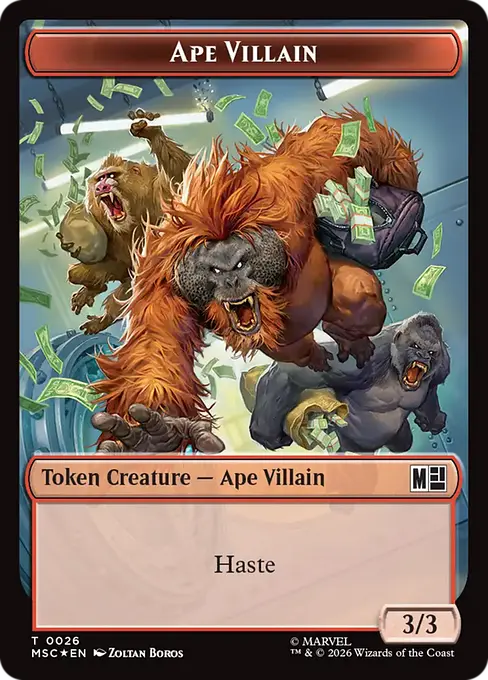 Ape Villain (0026) // Copy (0017) Double-Sided Token (TMSC) - Surge Foil