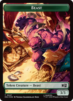 Beast (0027) // Rhino (0029) Double-Sided Token (TMSC) - Surge Foil