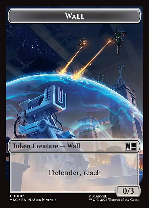 Council of Reeds (0008) // Wall (0003) Double-Sided Token (TMSC) - Foil