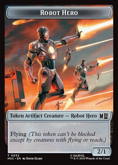 Robot Hero (0032) // Villain (009) Double-Sided Token (TMSC)