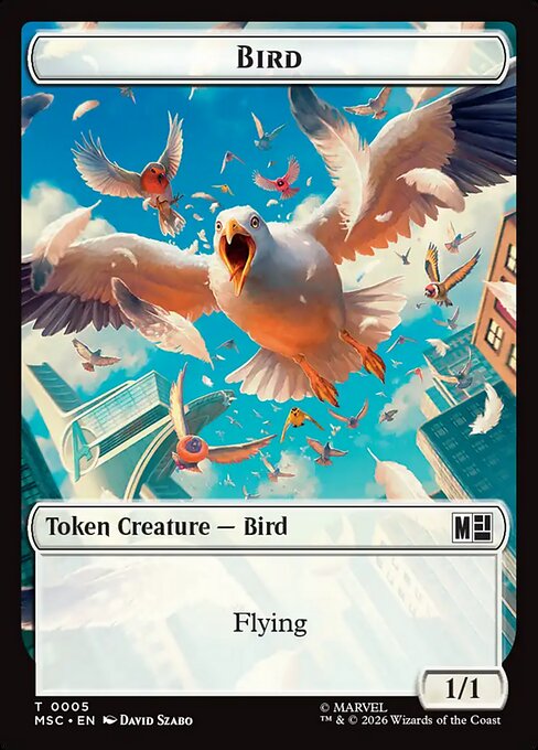 Bird (0005) // Rhino (0013) Double-Sided Token (TMSC) - Foil