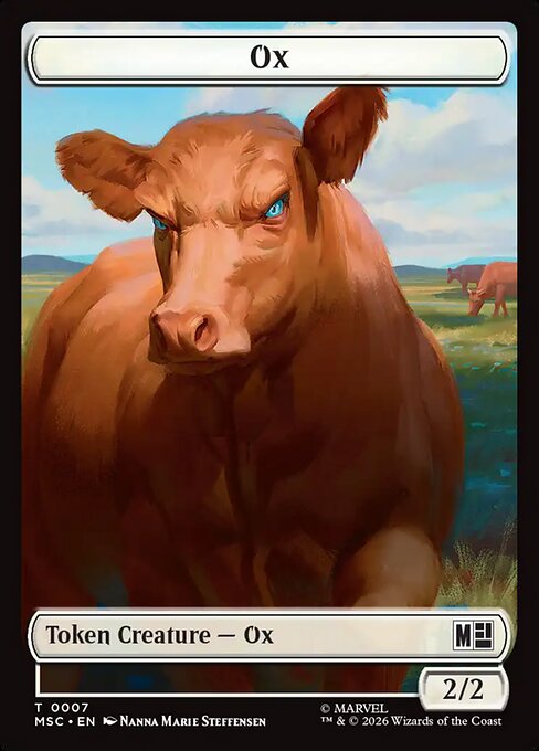 Ox (0007) // Vibranium (0015) Double-Sided Token (TMSC) - Foil