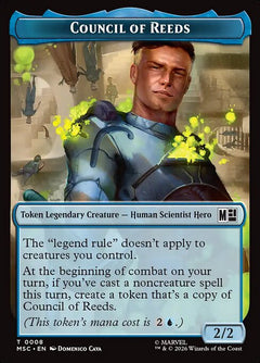 Council of Reeds (0008) // Wall (0003) Double-Sided Token (TMSC) - Foil