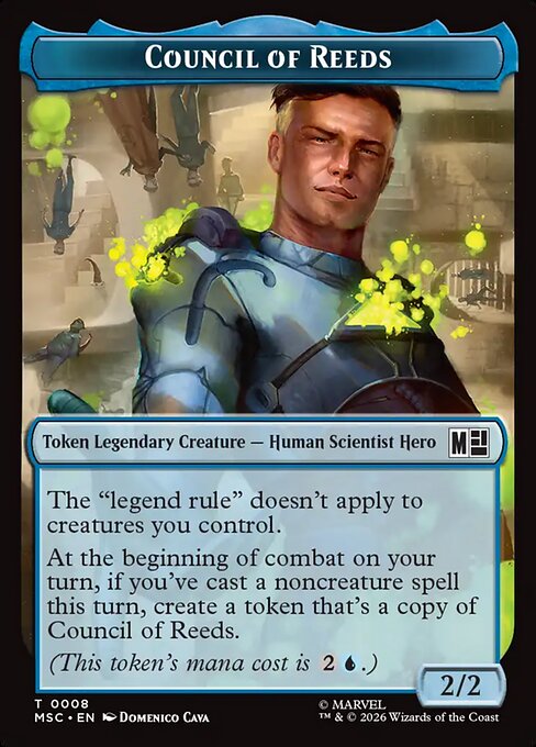 Council of Reeds (0008) // Wall (0003) Double-Sided Token (TMSC) - Foil