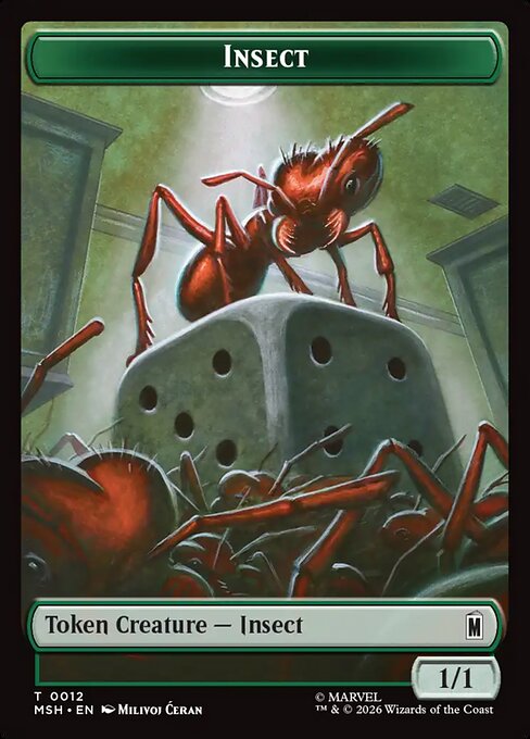 Insect (0012) // Soldier (0004) Double-Sided Token (TMSH) - Foil