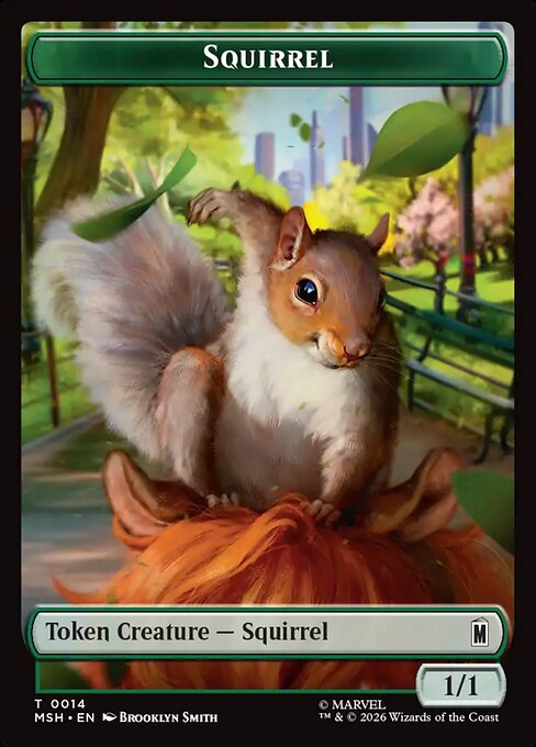 Galactus (0008) // Squirrel (0014) Double-Sided Token (TMSH) - Foil
