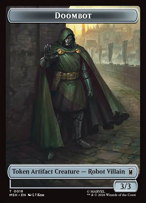 Doombot (0018) // Merfolk (0006) Double-Sided Token (TMSH) - Foil
