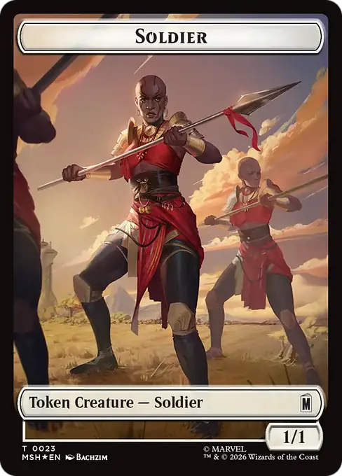 Goat (0022) // Soldier (0023) Double-Sided Token (TMSC) - Surge Foil