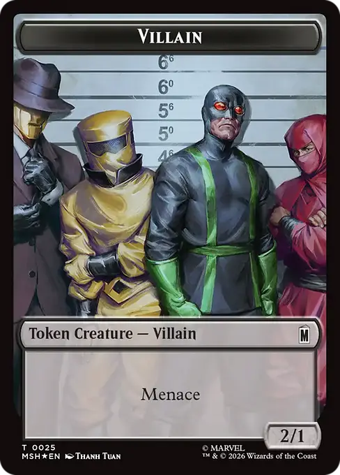 Shapeshifter (0018) // Villain (0025) Double-Sided Token (TMSC) - Surge Foil