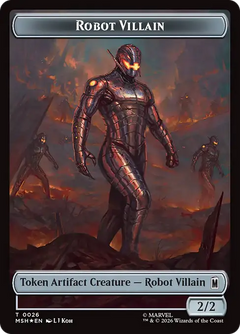Robot Villain (0026) // Villain (0025) Double-Sided Token (TMSH) - Surge Foil