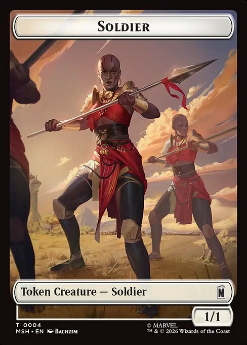 Soldier (0003) // Villain (0009) Double-Sided Token
