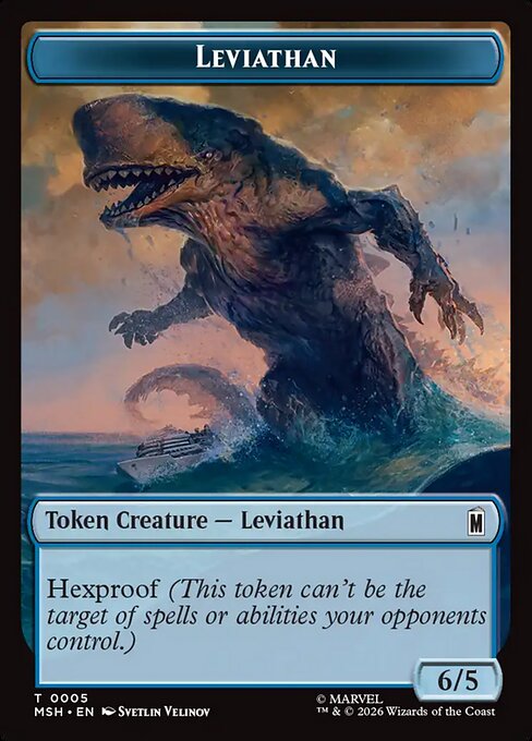 Food (0019) // Leviathan (0005) Double-Sided Token (TMSH) - Foil