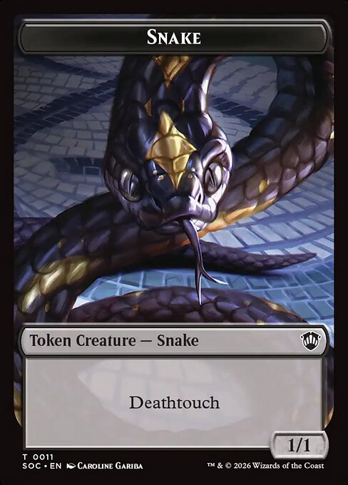 Snake (0011) // Zombie (0012) Double-Sided Token (SOC)
