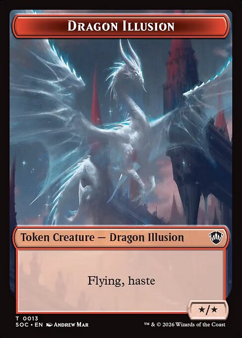 Dragon Illusion (0013) // Elemental (0002) Double-Sided Token (SOC)