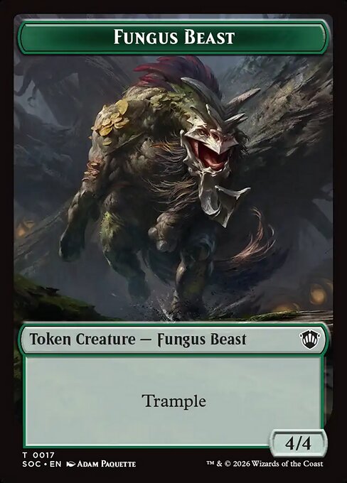 Fungus Beast (0017) // Goat (0004) Double-Sided Token (TSOC) - Foil
