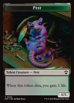 Pest (0023) // Saproling (0018) Double-Sided Token (SOC)