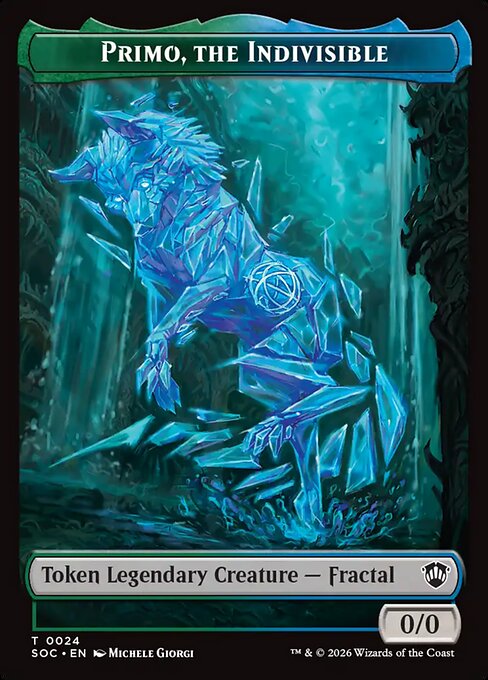 Primo, The Indivisible (0024) // Treasure (0012) Double-Sided Token (SOC)