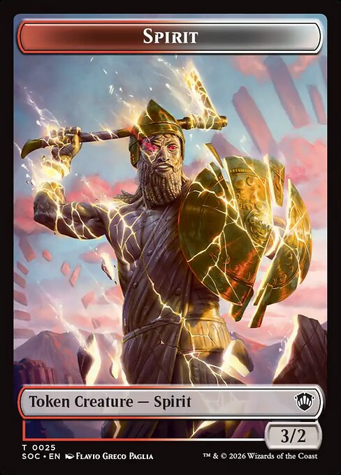 Rogue (0010) // Spirit (0025) Double-Sided Token (TSOC) - Foil