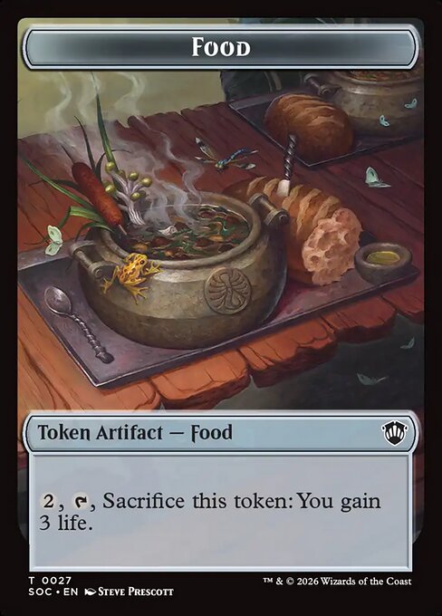 Elemental (0020) // Food (0027) Double-Sided Token (TSOC) - Foil