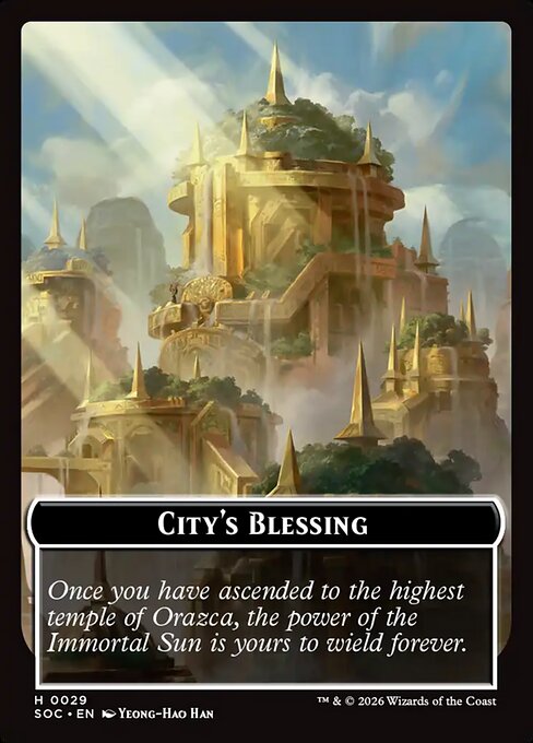 City's Blessing (0029) // Food (0027) Double-Sided Token (SOC)