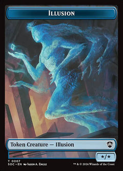 Illusion (0007) // Spirit (0006) Double-Sided Token (TSOC) - Foil
