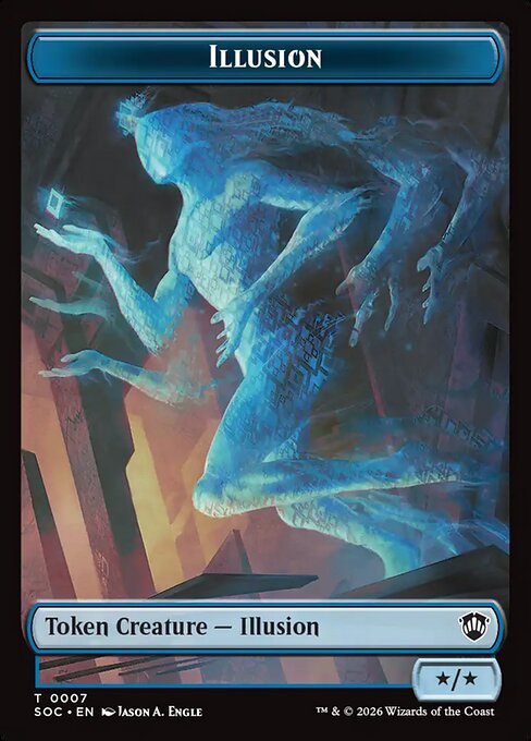 Illusion (0007) // Spirit (0006) Double-Sided Token (TSOC) - Foil