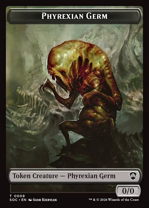 Phyrexian Germ (0009) // Treasure (0012) Double-Sided Token (SOC)
