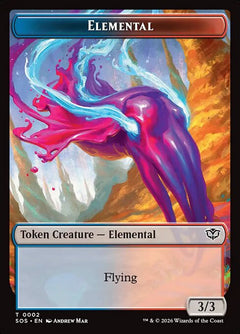Elemental (0002) // Treasure (0012) Double-Sided Token (TSOS) - Foil