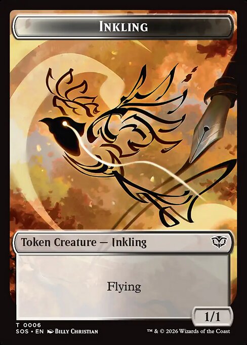 Inkling (0006) // Spirit (0010) Double-Sided Token (TSOS) - Foil