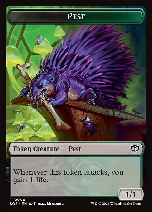Pest (0008) // Professor Dellian Fel Emblem (0013) Double-Sided Token (TSOS) - Foil