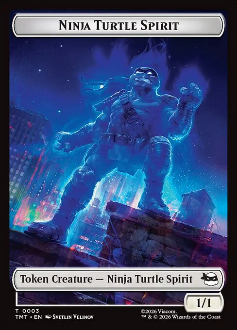 Food (0008) // Ninja Turtle Spirit (0003) Double-Sided Token (TTMT) - Foil