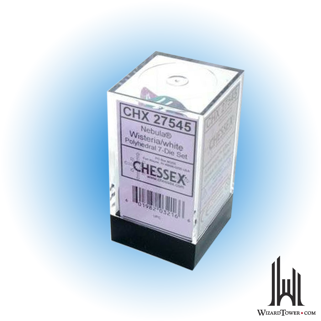 Dice Set - Nebula Wisteria / White Luminary 7ct