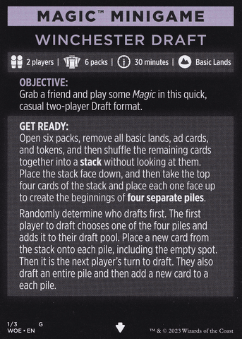 Magic Minigame: Winchester Draft (TWOE)