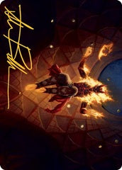 Yusri, Fortune's Flame (60/81) Art Card (AMH2) - Gold-Stamped Signature